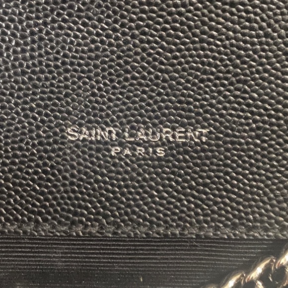 YSL Grain De Poudre Textured Mixed Matelasse Triquilt Small Monogram Satchel - Picture 4 of 16